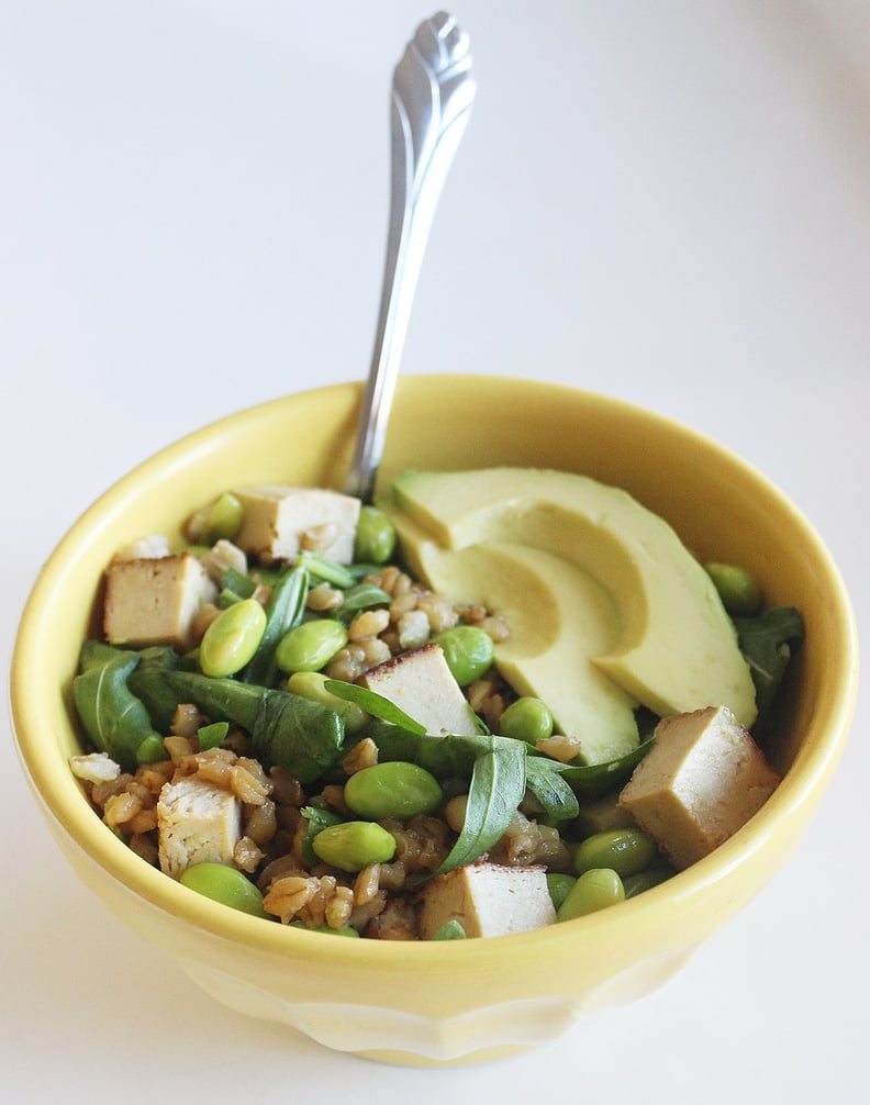 Lemon Tofu Edamame Barley Bowl