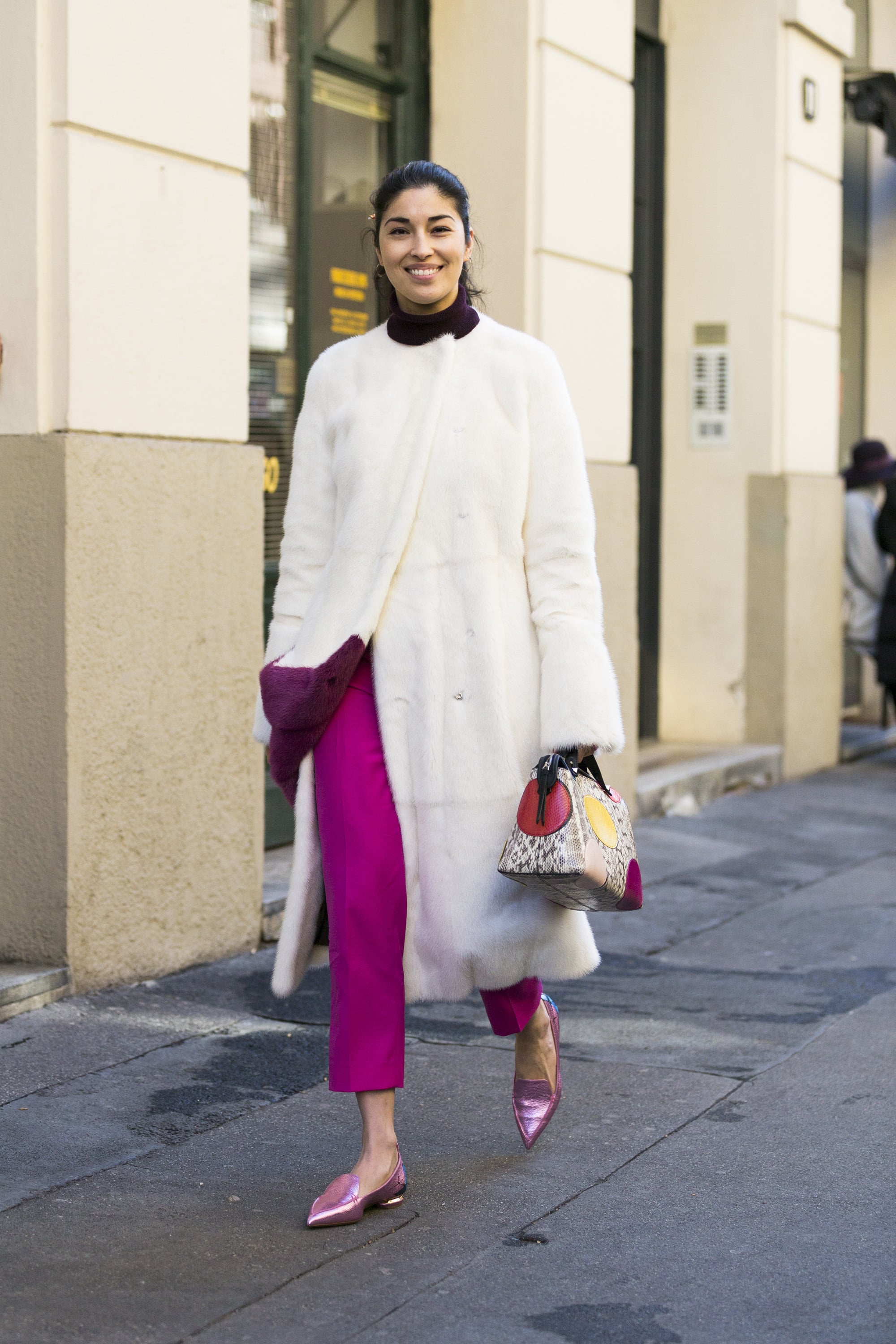 Find the fun where you can like adding high impact hues on pants