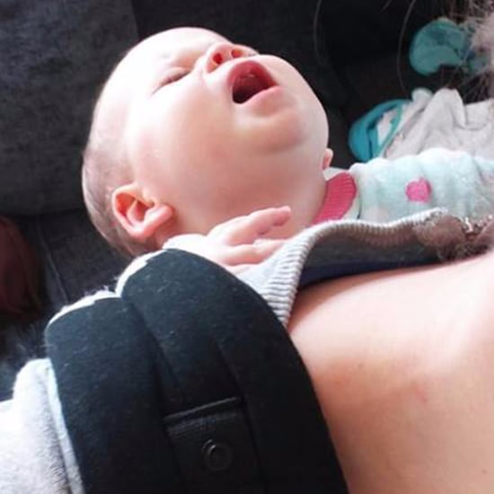 Baby Tries to Breastfeed on Mom's Back