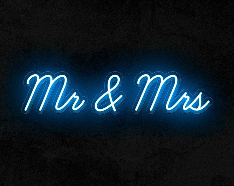 Mr & Mrs Neon Wedding Sign