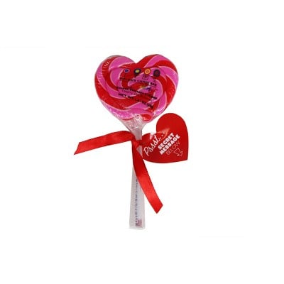 Dylan's Candy Bar Cherry Heart Shaped Secret Message Lollipop