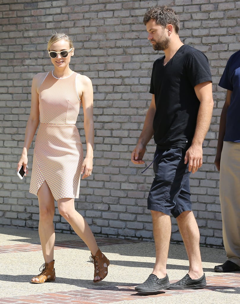 Diane Kruger And Joshua Jackson Arrived Together Celebrities At Joel Silvers Memorial Day 