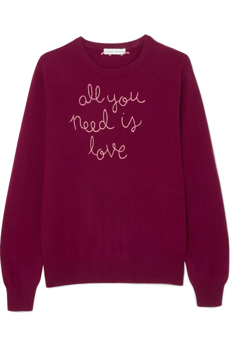 Lingua Franca "All You Need Is Love" Sweater