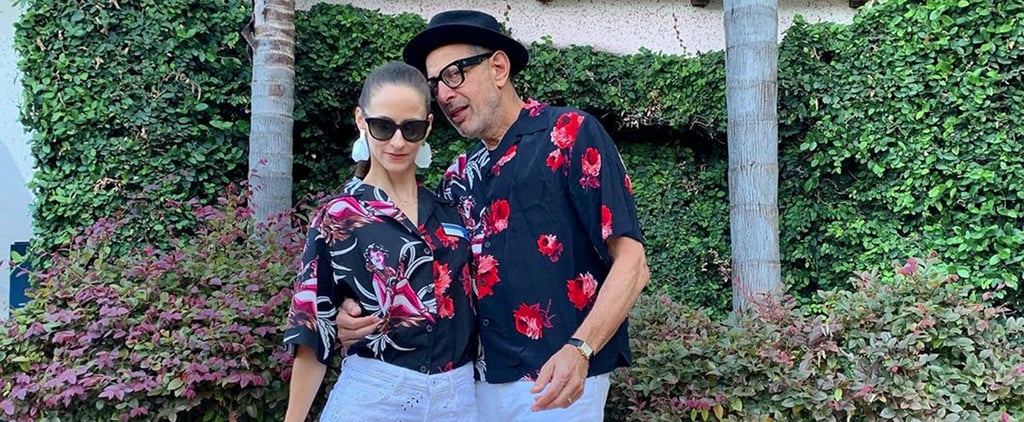 Jeff Goldblum and His Wife Wearing Matching Prada Shirts
