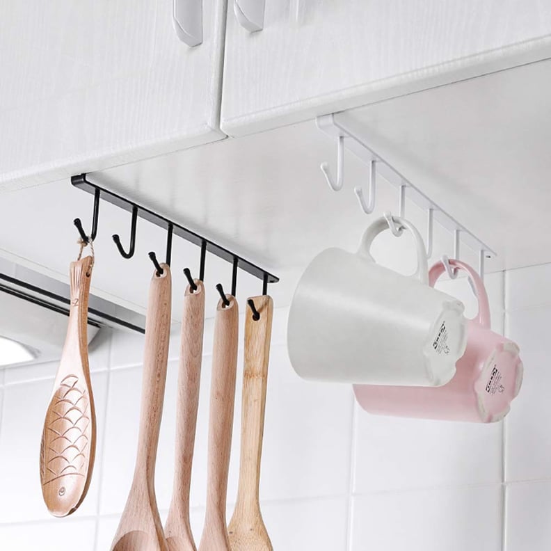 Creative 6 Hooks Cabinet Hanger Wardrobe Holder Cup Shelf Clothing