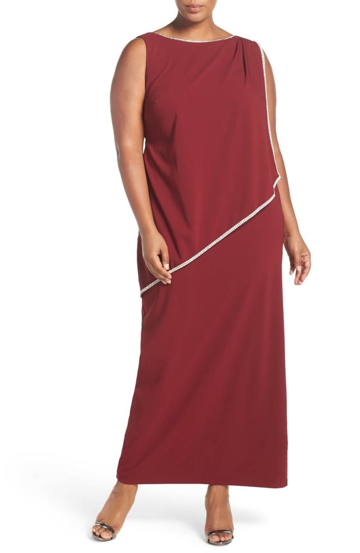 Marina Embellished Overlay Gown Plus Size Wedding Guest Dresses POPSUGAR Fashion Photo 14