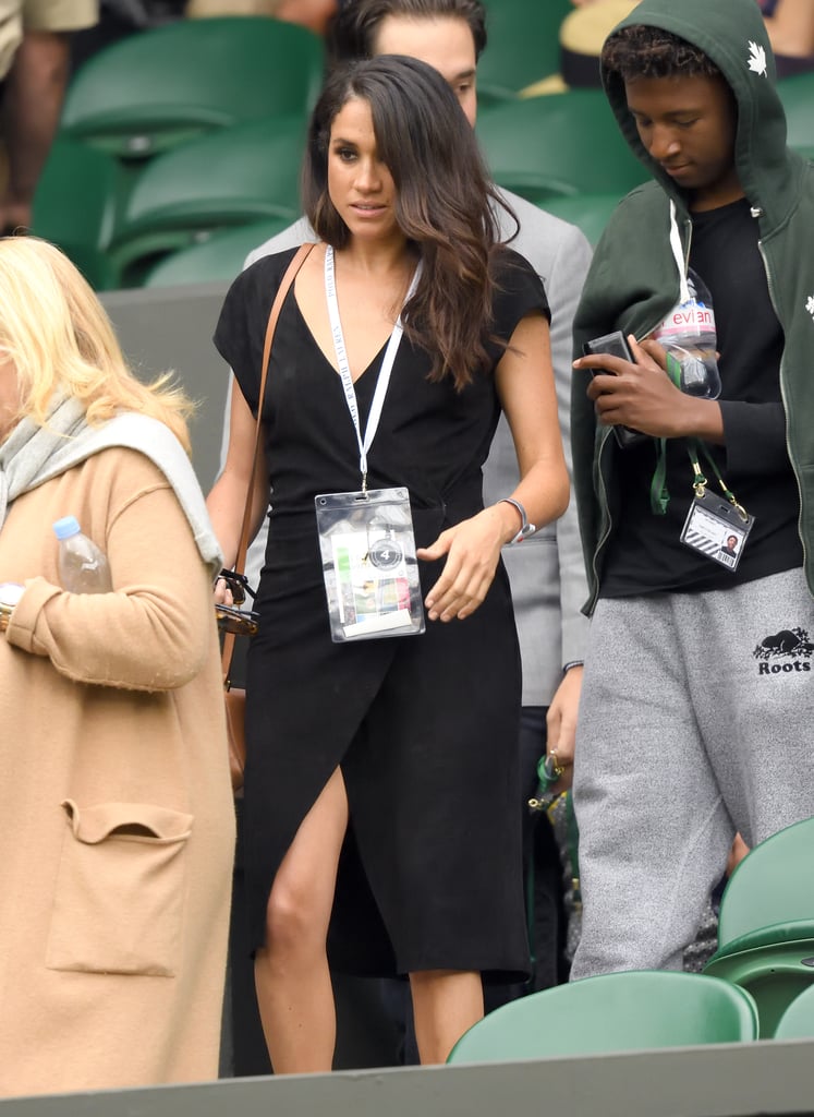 When she attended Wimbledon in 2016, Meghan wore a simple black dress.