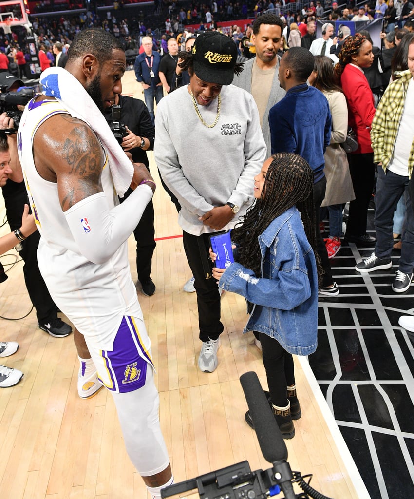 Watch Blue Ivy Meet LeBron James at the Lakers Game