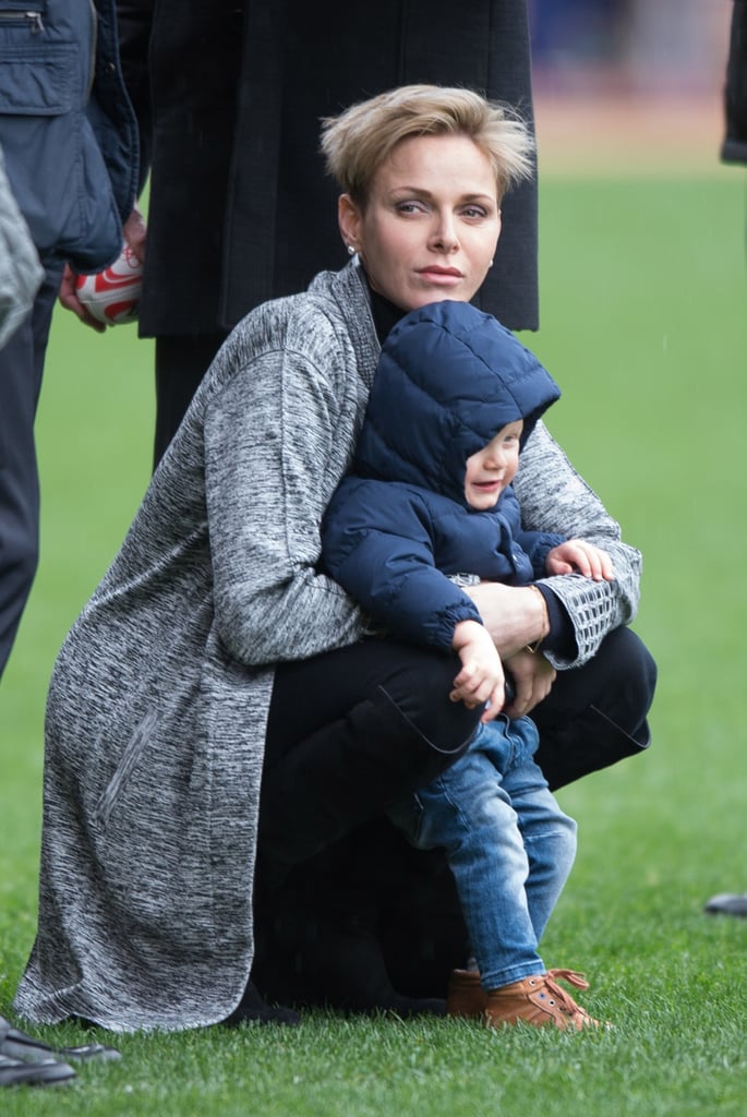 Princess Charlene of Monaco at Rugby Match With Jacques 2016