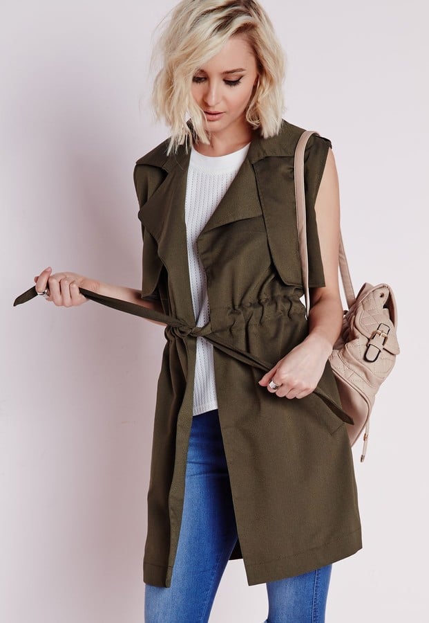 Missguided Lightweight Sleeveless Trench Coat
