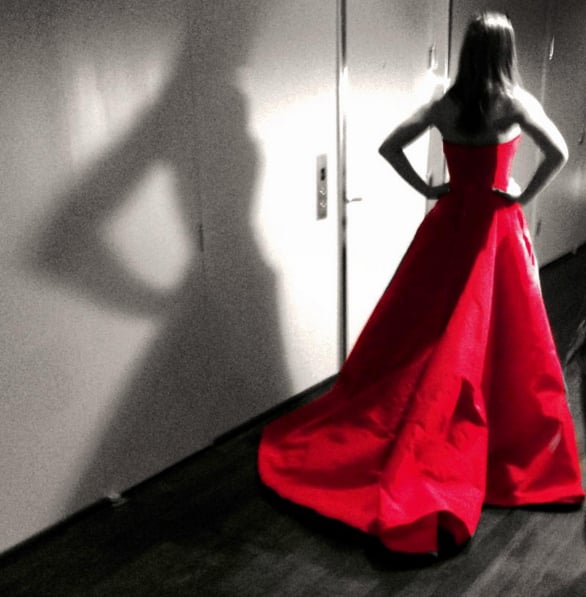 Justin Theroux's Instagram of Jennifer Aniston's Dress