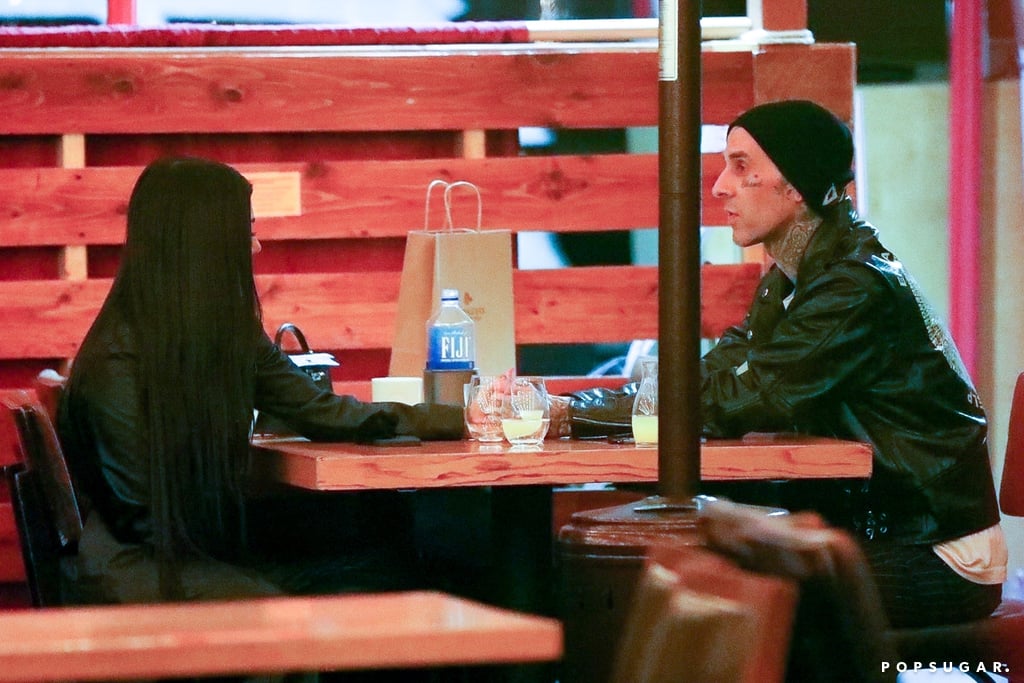 Kourtney Kardashian and Travis Barker Grab Dinner in LA