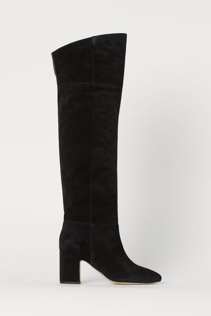 H&M Suede Knee-High Boots