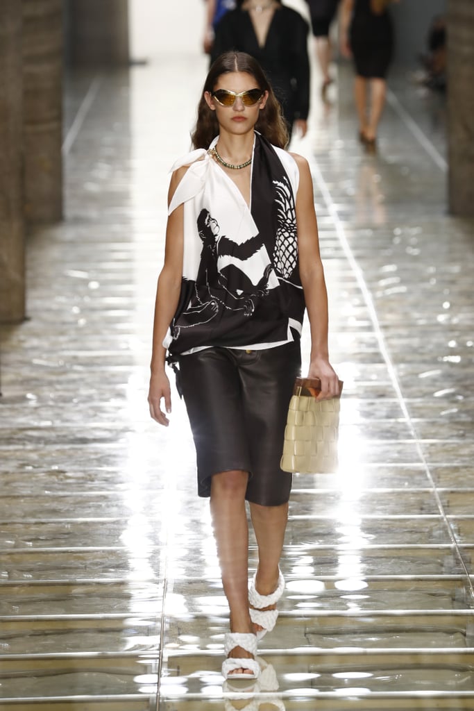 A Bottega Veneta Bag and Shoes on the Runway During Milan Fashion Week