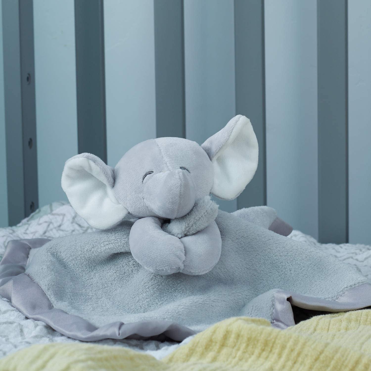 NWT Carters Turquoise Aqua Blue White Elephant Security Blanket Plush Baby Toy 