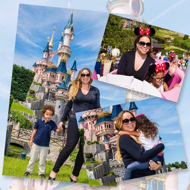 Mariah Carey treated her 4-year-olds Moroccan and Monroe to the magic at Disneyland Paris in June 2015.