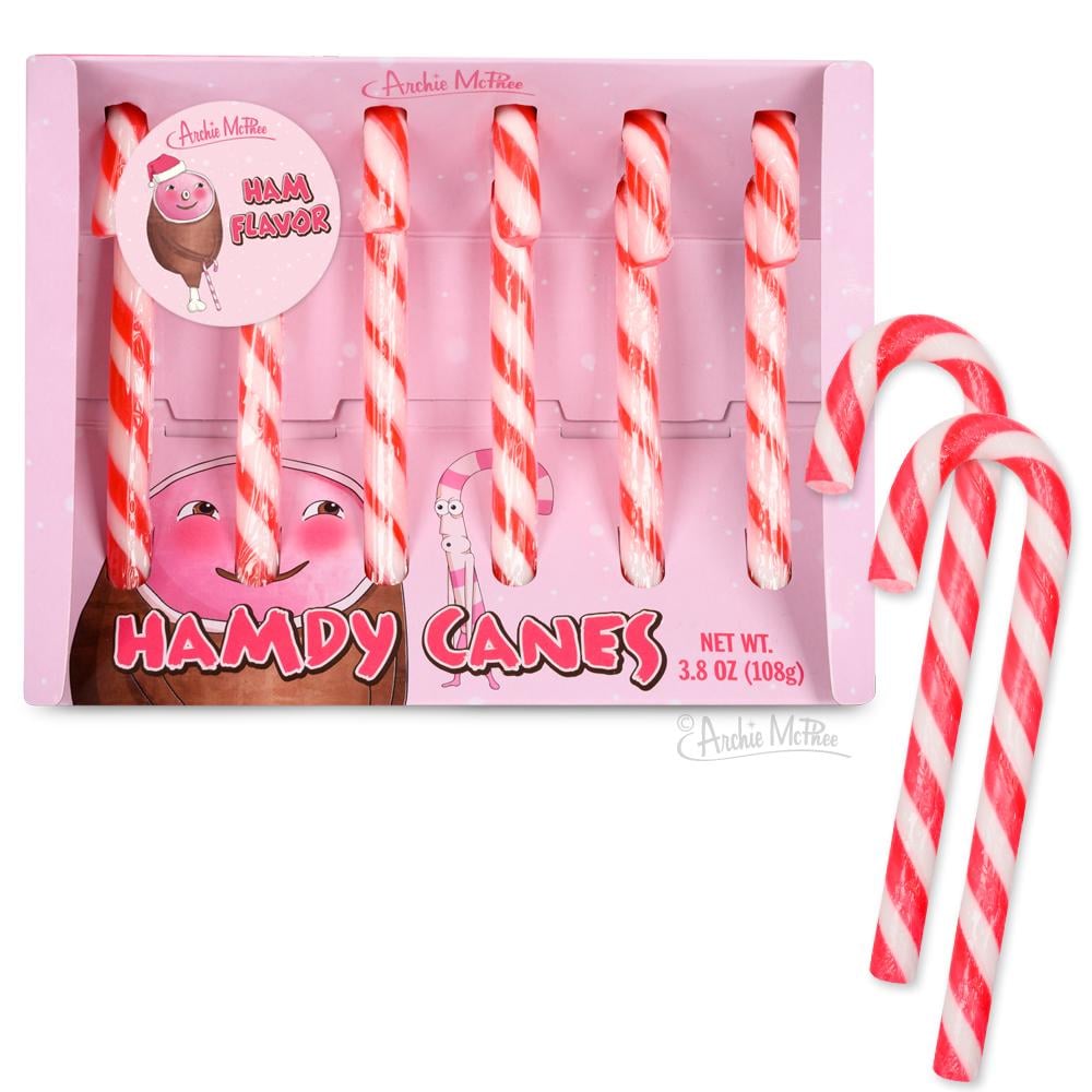 Archie McPhee Ham Candy Canes
