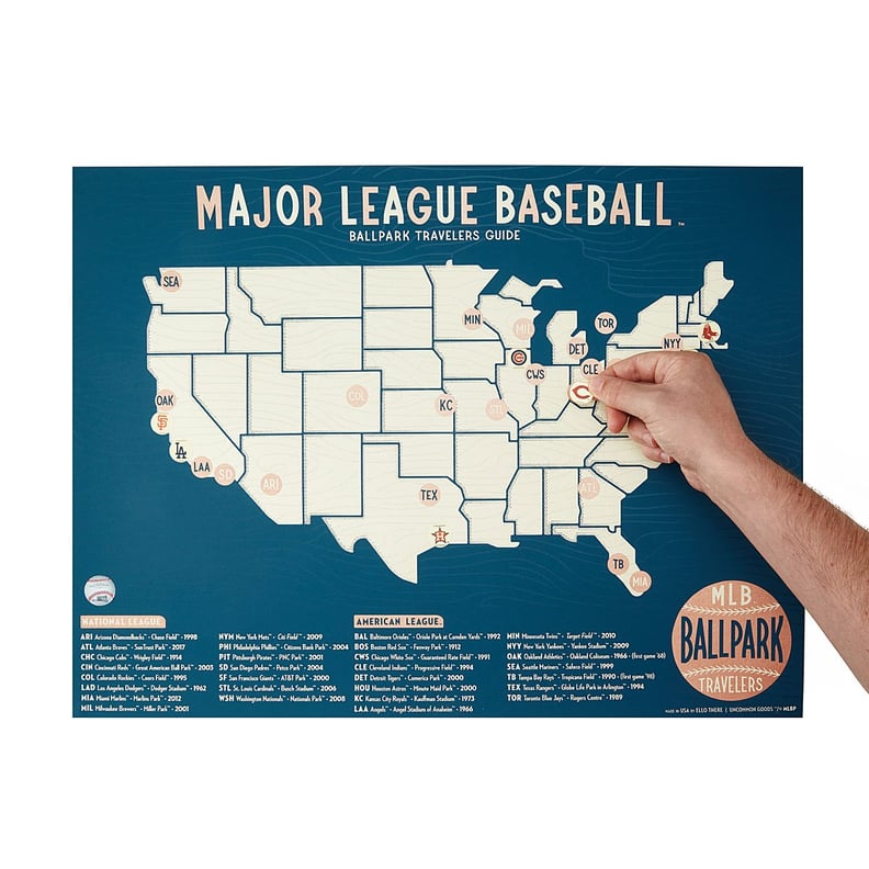 Baseball Stadium Screen Print Map