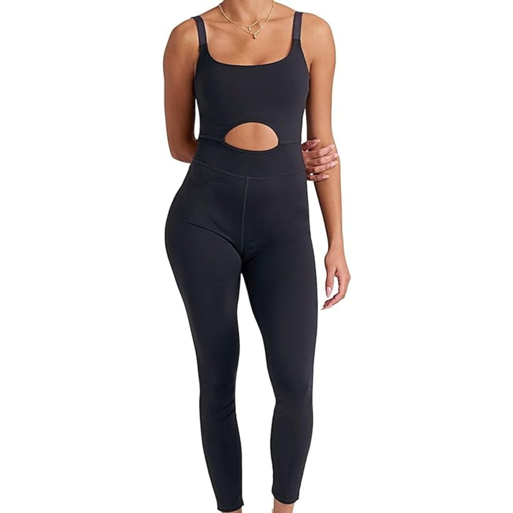 Popsugar PS One Piece Black Jumpsuit ($30)
As someone who would happily live in a jumpsuit, I'll make the case for gifting one any day. This stylish option works for everything from yoga to lifting sessions, plus errands and WFH days. It's also far easier to gift than trying to guess their sports bra or sneaker size, which is a win for everyone.