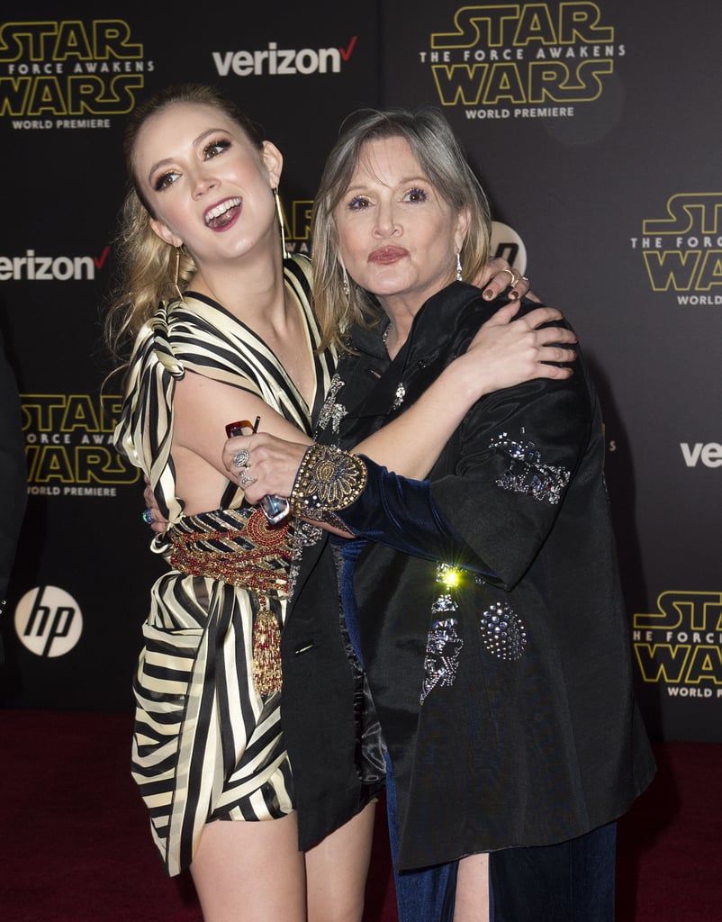 Carrie Fisher and Billie Lourd at Star Wars LA Premiere