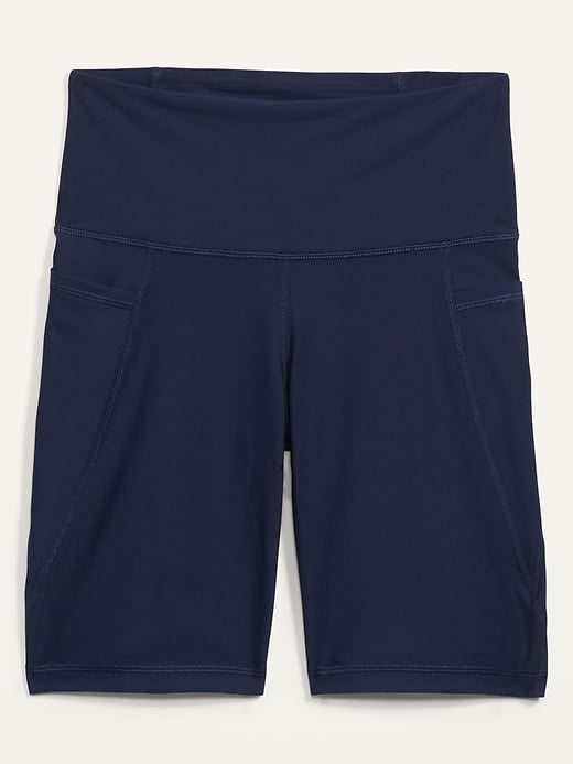 High-Waisted Powersoft Side-Pocket Biker Shorts