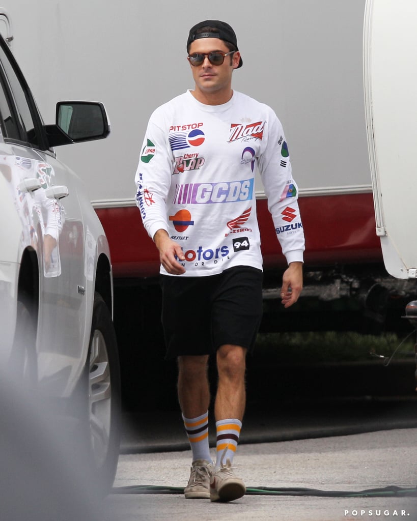 Zac Efron and Sami Miro on Neighbors 2 Set Pictures