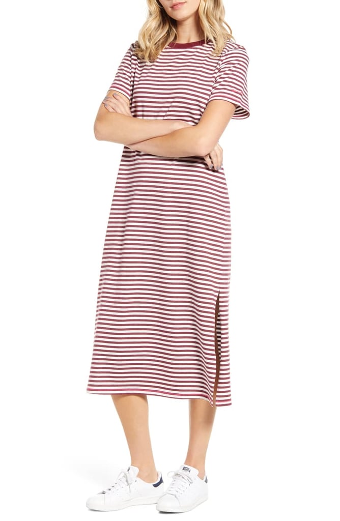 ban.do Stripe Midi T-Shirt Dress