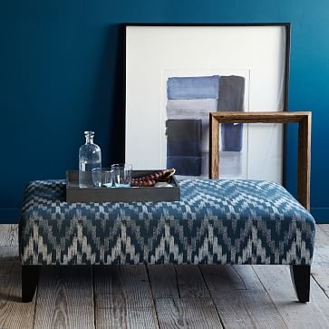 Patterned ottoman bench