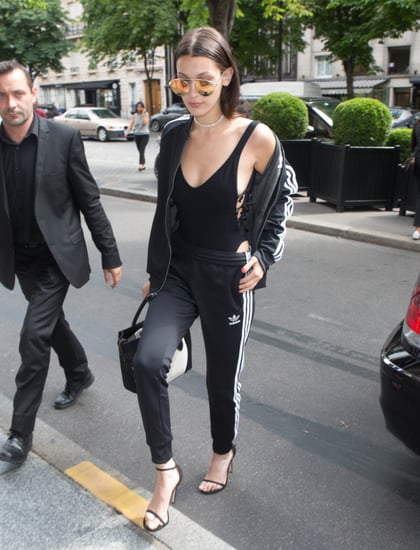 Bella Hadid Wearing a Tracksuit | POPSUGAR Fashion
