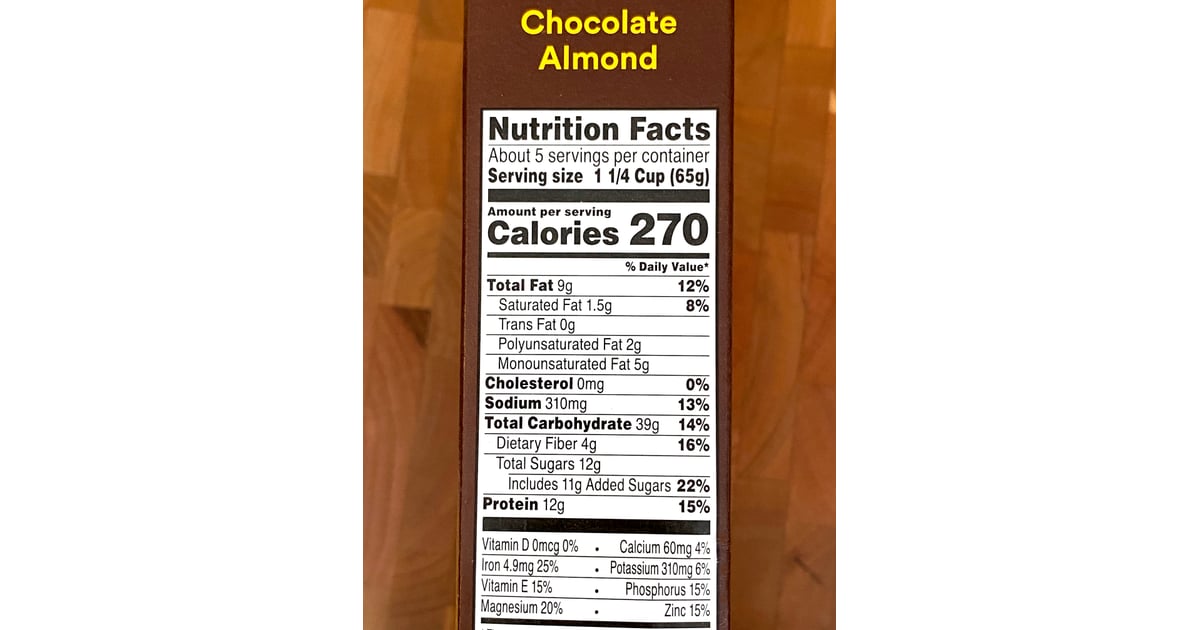What's the Nutrition Info For Chocolate Almond RX Cereal? The Makers
