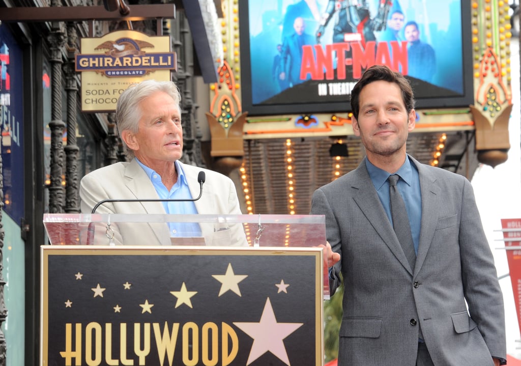 Paul Rudd With His Family on the Hollywood Walk of Fame