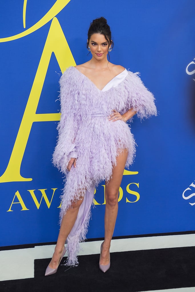 Though it may have initially reminded us of shag carpet, the purple Alexandre Vauthier number she wore to the CFDA Awards was undeniably sexy, with a slit that went up, up, and away and made her legs look miles long.