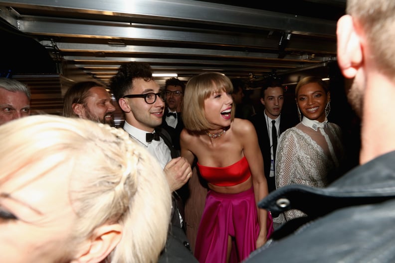 Taylor Swift and Jack Antonoff at the 2016 Grammys