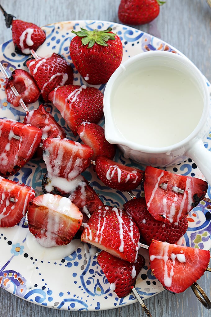 Grilled and Glazed Strawberries