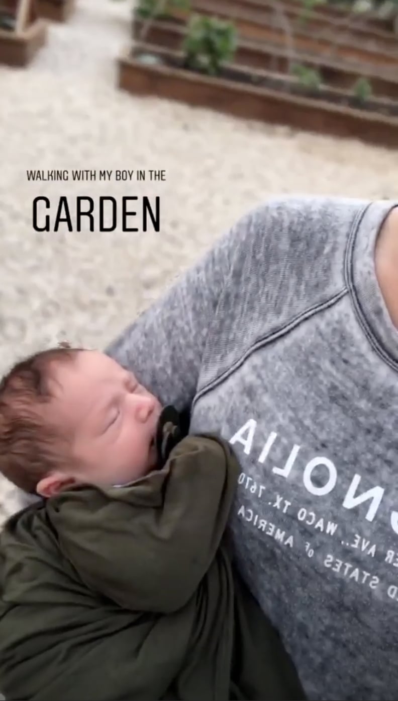 Joanna Gaines Shares Stunning Photos of Newborn Son Crew: 'Walking with My Boy in the Garden'Source: Joanna Gaines Instagram