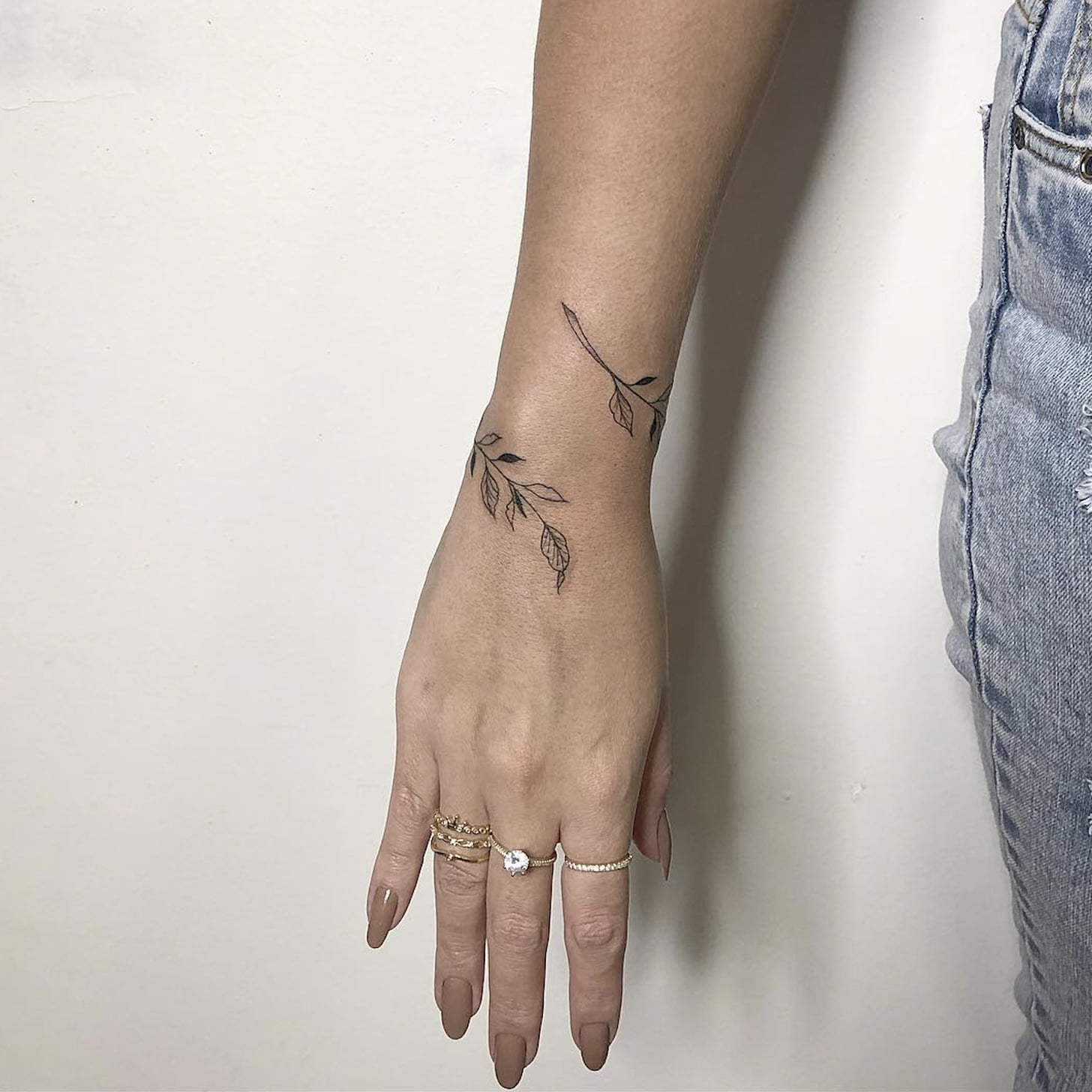 Dainty wrist bracelet tattoos