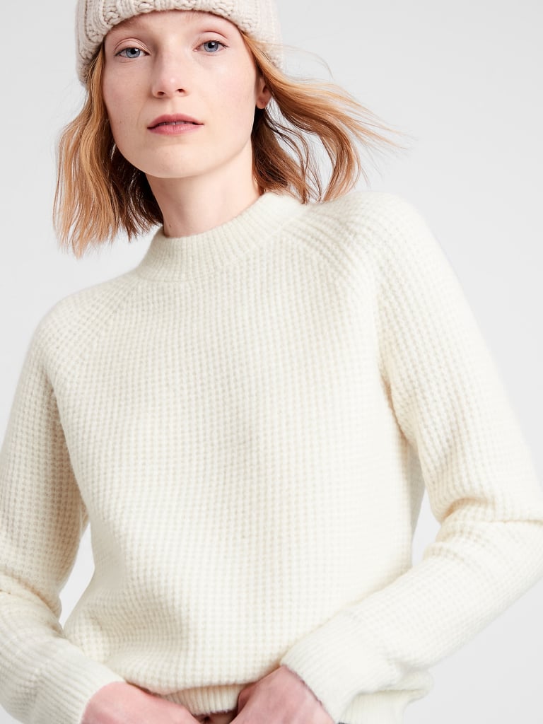 My Review of the Banana Republic Aire Waffle-Knit Sweater | The Best ...