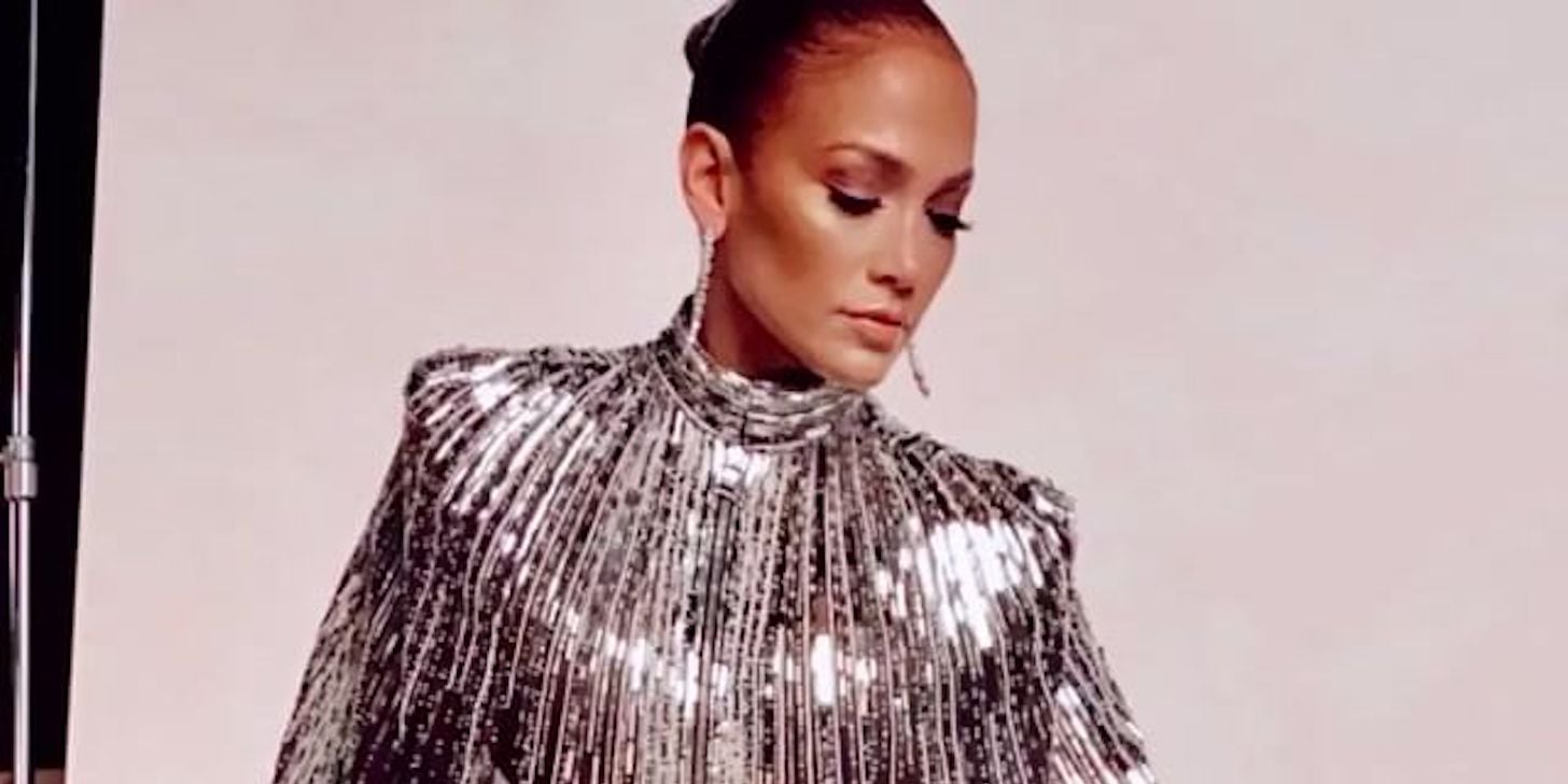 Jennifer Lopez's Silver Cape Gown on World of Dance Finale | PS Fashion