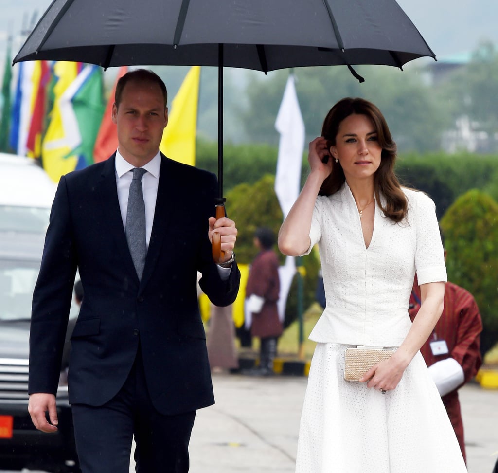 As the Cambridges left Bhutan for the last day of their tour, Kate was spotted wearing an intricate gold necklace that was a gift from the nation's Queen Jetsun.