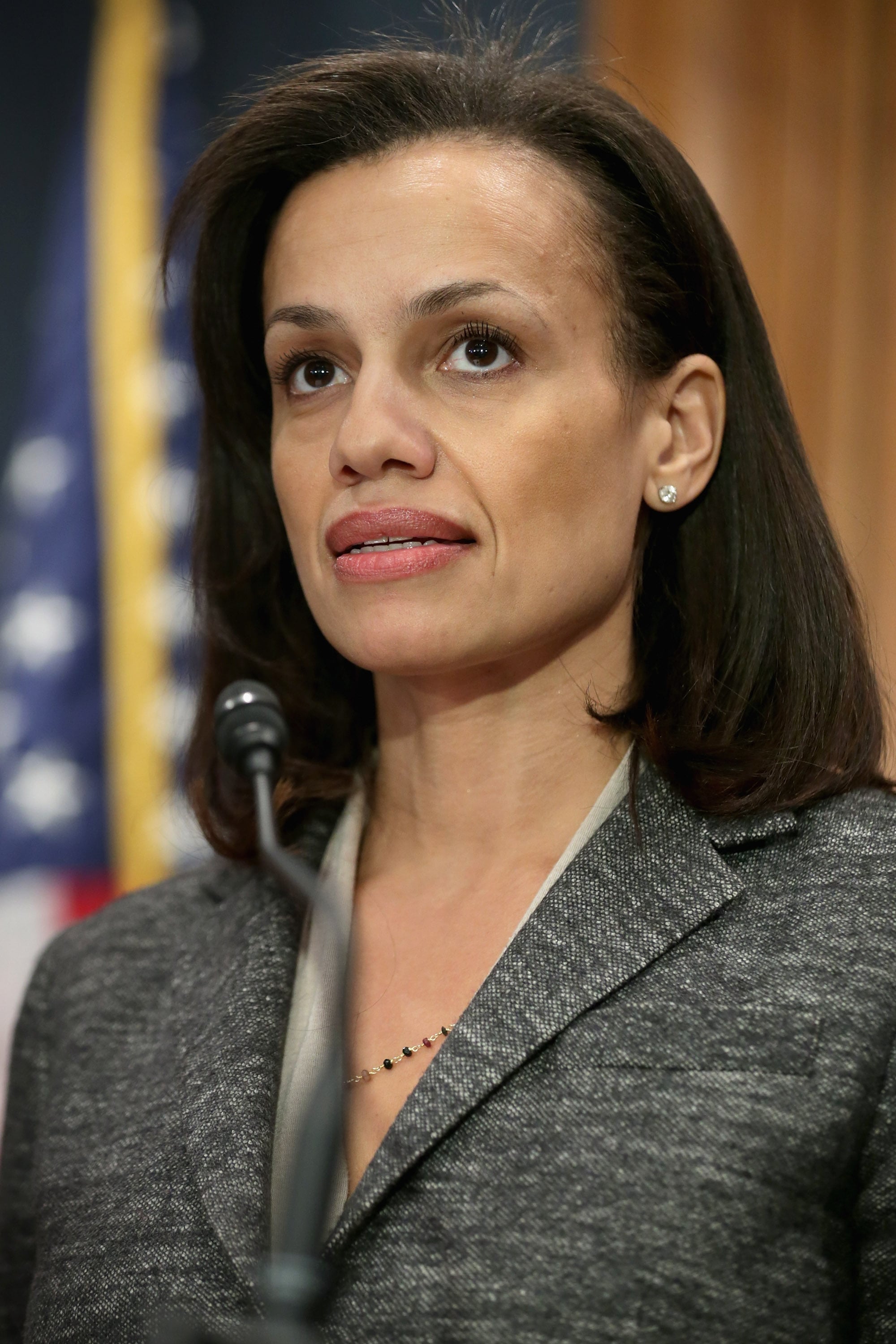 WASHINGTON, DC - NOVEMBER 13:   Planned Parenthood Federation of America Board Chair Alexis McGill Johnson joins lawmakers to announce new legislation to protect a woman's right to abortion during a news conference in the Dirksen Senate Office Building on Capitol Hill November 13, 2013 in Washington, DC. According to its sponsors, the Women's Health Protection Act of 2013 would 