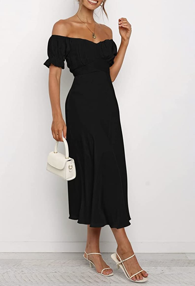 Back to Black: Linsery Flowy Midi Dress