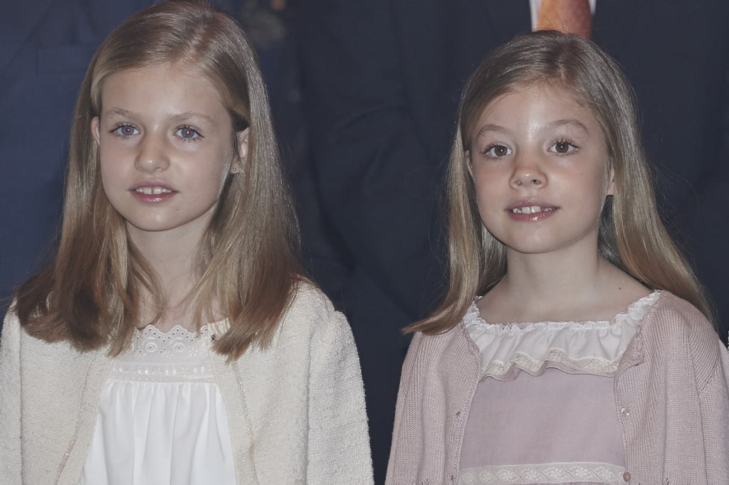 Princess Leonor and Infanta Sofía smile for the cameras.