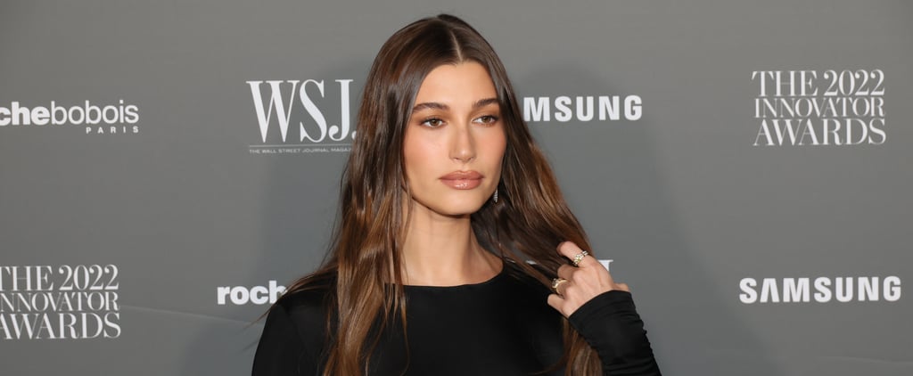 Hailey Bieber Wears a Sheer Mirror Palais Dress on Instagram