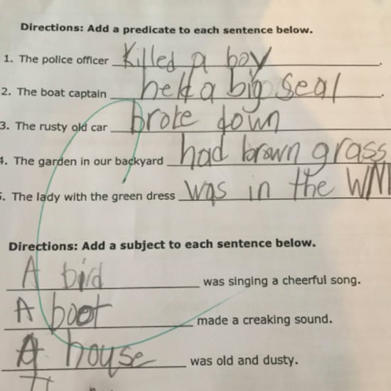 Student's Answer to Question About the Police on Homework