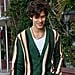 Shawn Mendes With Camila Cabello in a Green Striped Cardigan