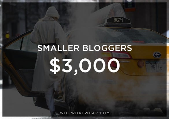 Bloggers who are successful but haven't quite reached It-girl status just yet can still make a decent amount of money, usually around $2,000 to $3,000 to sit front row.