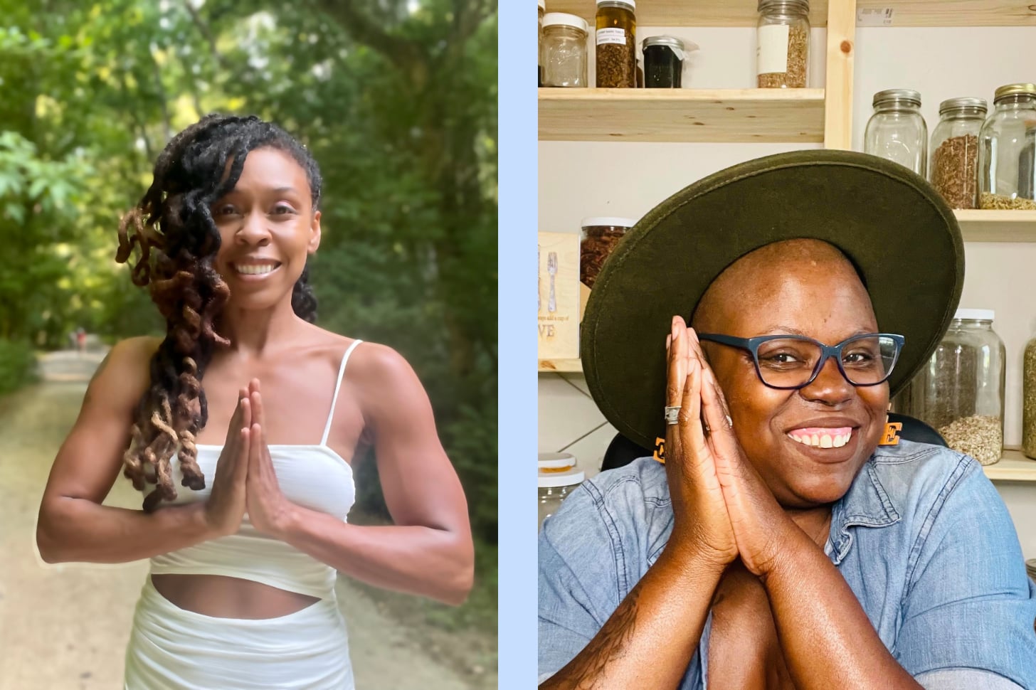 Two Black women herbalists Jen West and Afya Ibomu.