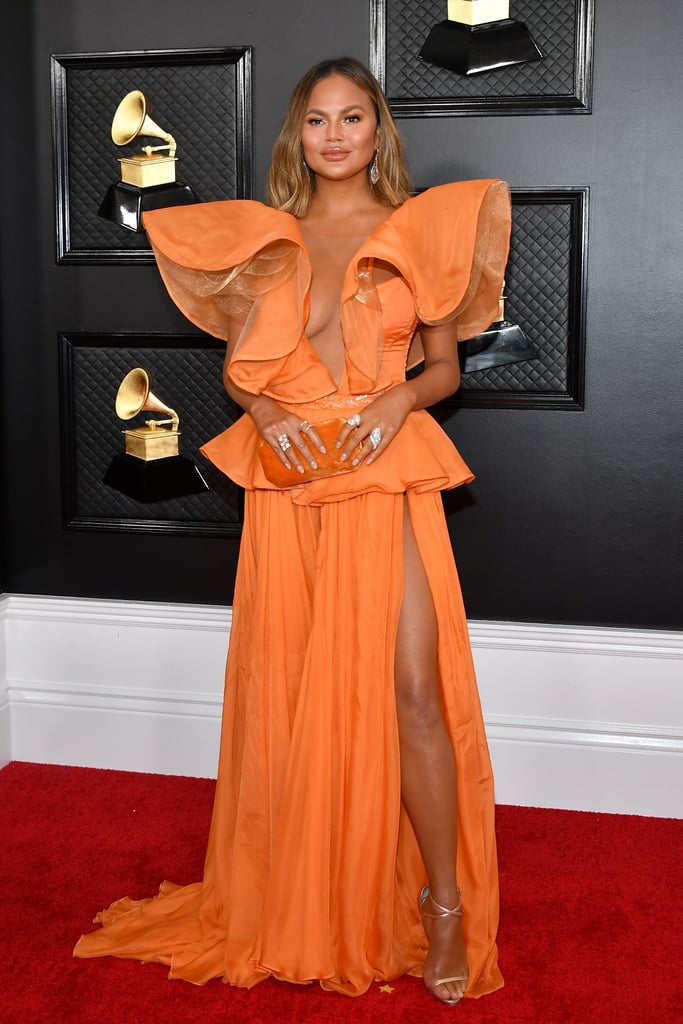 Image result for grammys best outfit 2020 Chrissy teigan"