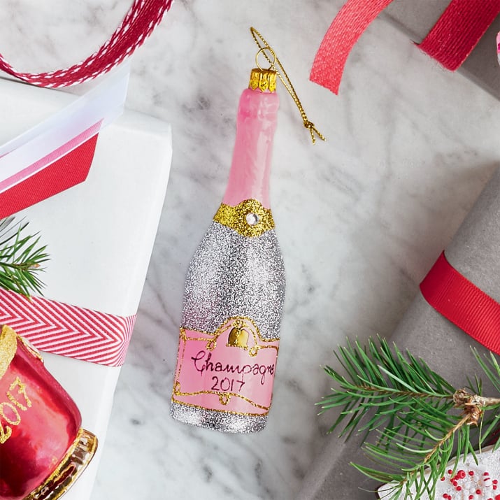 Rose Champagne Glass Ornament