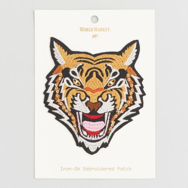 Tiger Embroidered Iron On Patch